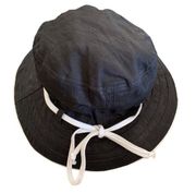 Panama Jack Hat Womens One Size Black White trim Cotton