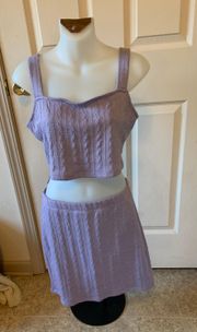 Med  Purple Skirt Set