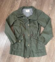 LOFT linen blend jacket Cinch Waist pockets petites women’s size XXSP