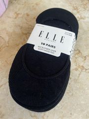 Elle black 10 pair pack socks NWT microfiber liner sock size 9-11