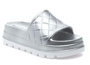 J/Slides STUD Silver EVA Platform Sandals