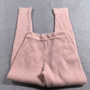 Lovers and Friends Pink Ribbed Knit Sweater Skinny Joggers Size Small EUC