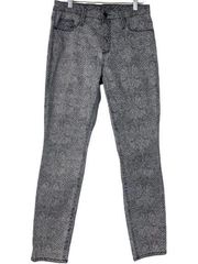 Universal Thread Women's Gray Black Snake Print High Rise Skinny Ankle Jean 8/29