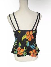 Miraclesuit Malibu Tankini Swim Top Tropical Tagged Size 16W Fits Medium Large