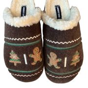 Lands End Women’s Felt Critter Gingerbread Slippers NWT 7