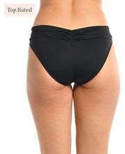 La Blanca Island Goddess Shirred Band Hipster Bottom - Black, NWOT