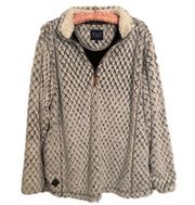 SIMPLY Southern Textured Sherpa Faux Fur Quarter Zip Pullover