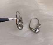 Triple crystal earrings by Lia Sophia