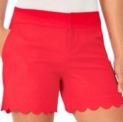 Isaac Mizrahi scalloped hem trouser shorts