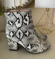 Snakeskin Ankle Booties