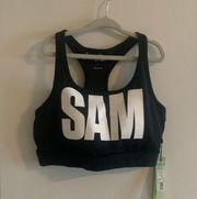 -  Sport Bra Logo Black White Small New