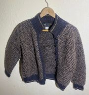 Brown 100% Wool Cardigan ( S )