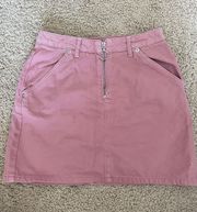 Denim Pink Mini Skirt