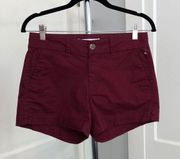 Old Navy  size 2 maroon everyday short mid rise