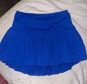 Gold  Royal Blue Pleated Skirt