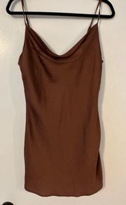 Brown Silk Dress