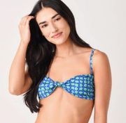 Solid & Striped The Roux Bikini Top Cobalt Blue Polka Dot