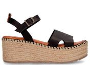 NWOB Musse & Cloud Cuca Espadrille Wedge black sandal size 10