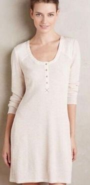 Anthropologie thermal Henley dress