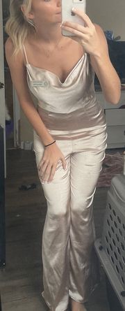 champagne jumpsuit 