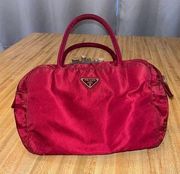 Prada Nylon Red Tote Bag