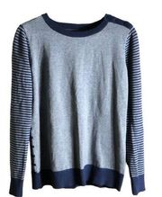 Nautica Grey and Navy Blue long sleeved mid weight Sweater size medium