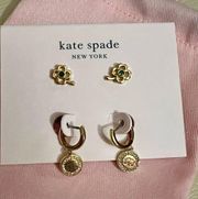 Kate Spade  Wishes Earrings Set Clovers Elephants