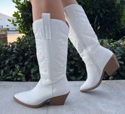 White Cowboy Boot 