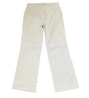 Khakis by Gap Perfect Khaki Flared Leg Pants Light Ivory Stretch Women Size  6