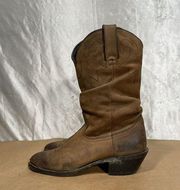 Durango RD542 Womens Tan Leather 11" Slouch Pull On Western Boots Size 7.5M