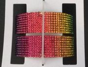 XOXO multi Color Pave Cuff Bracelet (matching ear)