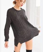 BDG Cable Knit Charcoal Grey Sweater S