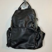 Women’s Black Faux Leather Backpack Purse