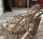 Rhinestone Nude Heels