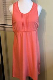 Title Nine orange organic cotton crisscross sheer back active dress