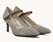 Life Stride Sandrine Plaid Ankle Strap Mary Jane Pump Size 10 M +