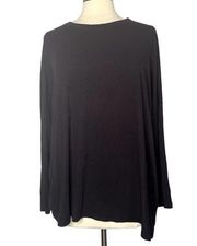 ATHLETA Medium Black Modal Blend Drop Sleeve Longsleeve Tee Shirt Soft