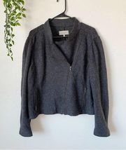 Wool Asymmetrical Bomber Jacket Sz 12