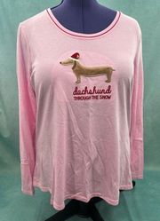 Dachshund Through the Snow LS Top L