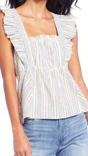 Ella Moss Flutter Shoulder Top Size L. NWOT