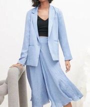 VINCE Textured Drape Midi Skirt In Sky Graphite Size 8