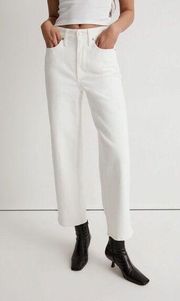 MADEWELL Tall Perfect Vintage Wide Leg Crop Jean Size 29 White NWT Modern Summer