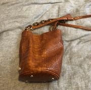 Brown Faux Snake Skin Purse