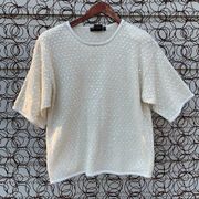 Vintage 90s sequined knit short sleeve sweater