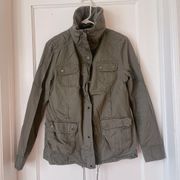 Olive Green Jacket with Hoodie