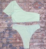 Zaful  light mint green high waisted bikini