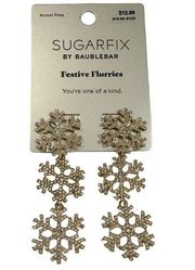 SUGARFIX by BaubleBar "Festive Flurries" Drop Earrings - Gold