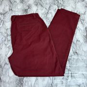 Duluth Trading co. Cotton blend relaxed fit stretch Red pants size 10 / 31