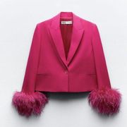 ZARA BNNW  FEATHER BLAZER