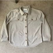 Wallflower Cream Button Down Shacket 